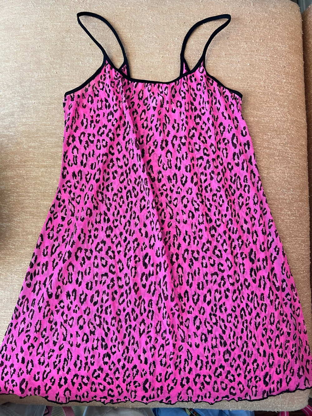 Victoria's Secret Pink Leopard Print Tank with Black Trim